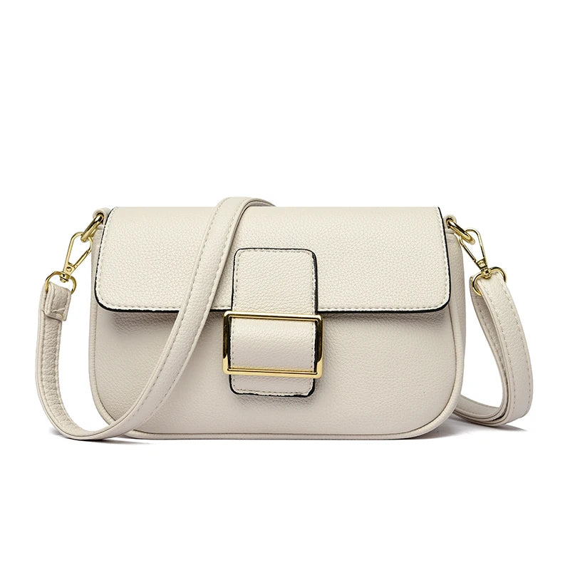 Solid Leather Shoulder Bags for Women High Leather Messenger Bag Mini Purses