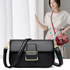 Solid Leather Shoulder Bags for Women High Leather Messenger Bag Mini Purses