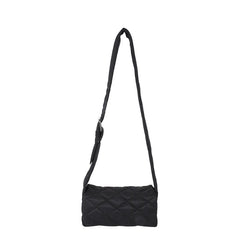 Green Shoulder Bag Rhombus Embroidered Canvas Messenger Bag