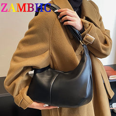 Solid Hobos Crossbody Bags for Women Spring Underarm Shoulder Bag