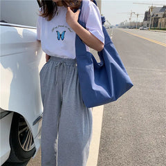 Large Capacity Nylon Shoulder Bag All-match Style Travel Handbag