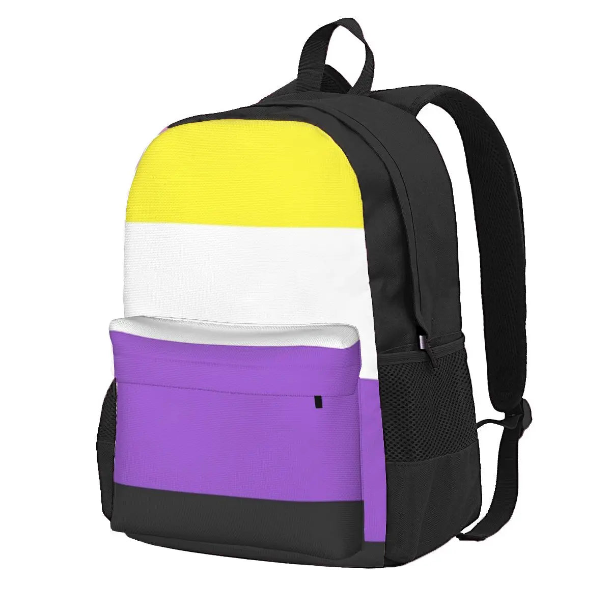 Non-Binary Pride Flag Backpack Schoolbag Anime Backpack