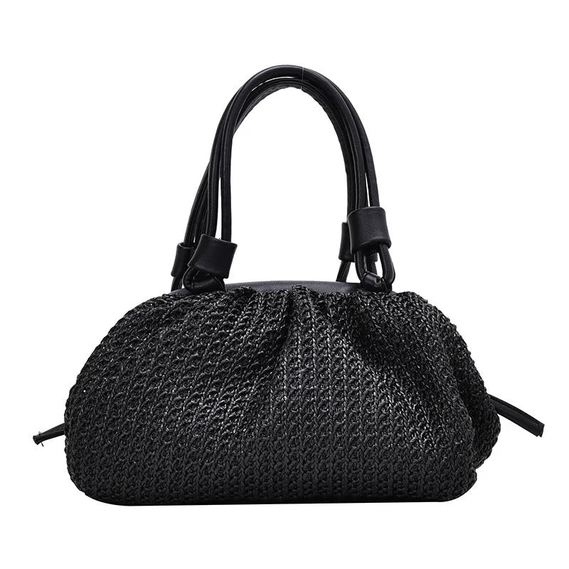 Stylish One-Shoulder Shell Bag Women's Straw Crossbody Bag