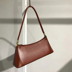 Solid PU Popular Shoulder Bags Women Underarm Brief Style French Retro