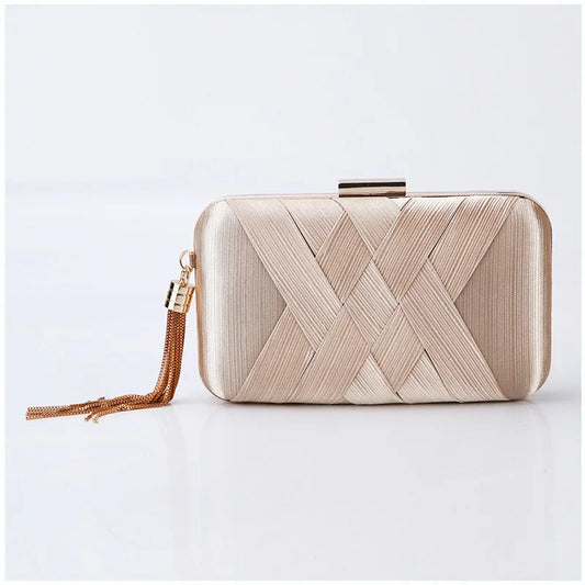 Criss-Cross Wedding Clutch Bag Ladies Party Small Pouch