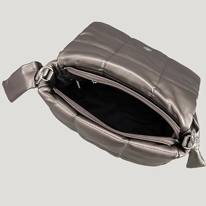 Winter Down Padded Shoulder Crossbody Bag for Women