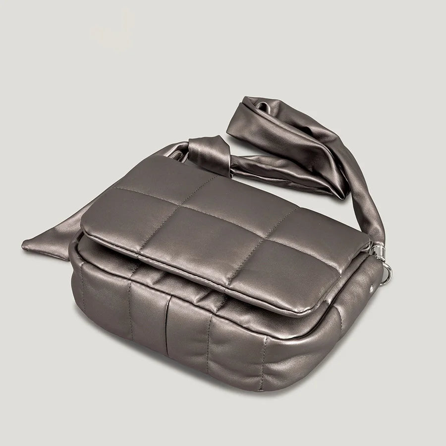 Winter Down Padded Shoulder Crossbody Bag for Women