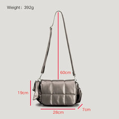Winter Down Padded Shoulder Crossbody Bag for Women