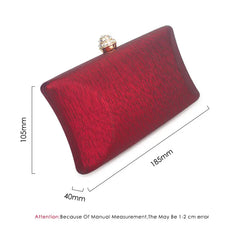 Women Travel Toiletry Bag Red/Blue/Silver Clutch Evening Pochette Wallet Chains