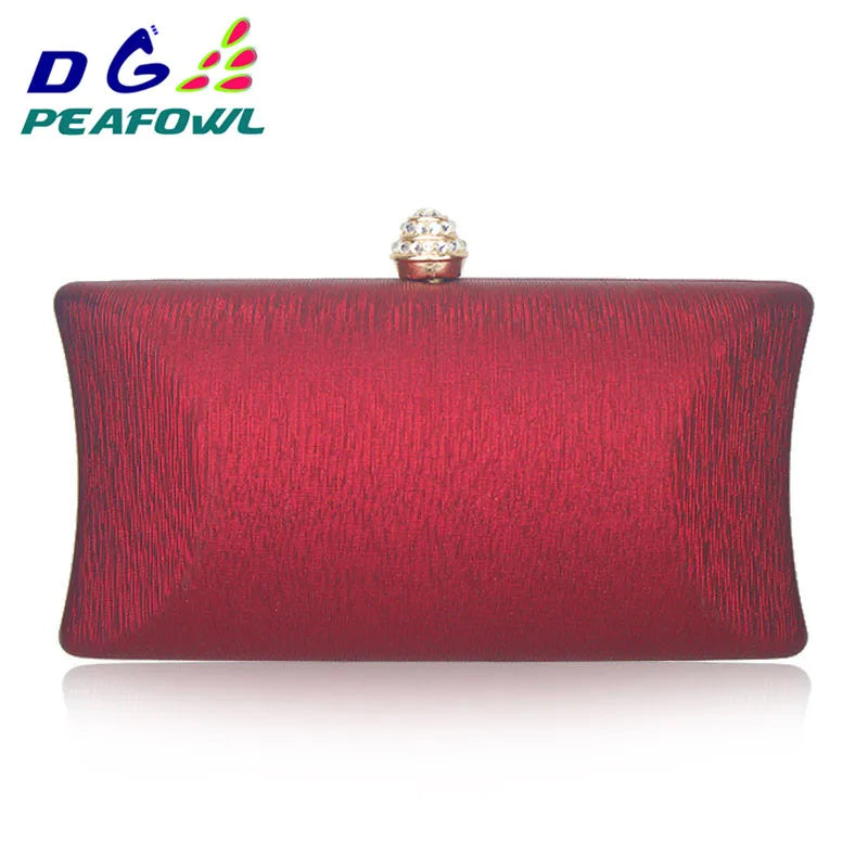 Women Travel Toiletry Bag Red/Blue/Silver Clutch Evening Pochette Wallet Chains
