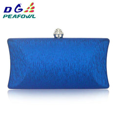 Women Travel Toiletry Bag Red/Blue/Silver Clutch Evening Pochette Wallet Chains