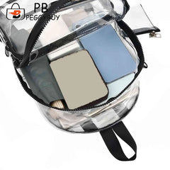 Transparent PVC Clear Waterproof School Backpack Large Capacity