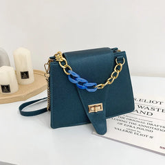Trapezoid Handbags Women Bags Chain Buckle Shoulder Bag