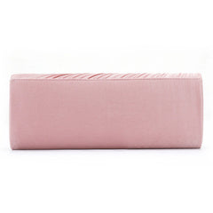 Vintage Leather Pleat Clutch Bag Pink Wedding Shoulder Bags