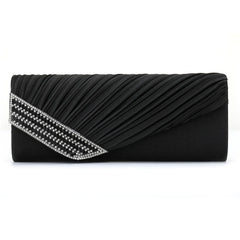 Vintage Leather Pleat Clutch Bag Pink Wedding Shoulder Bags