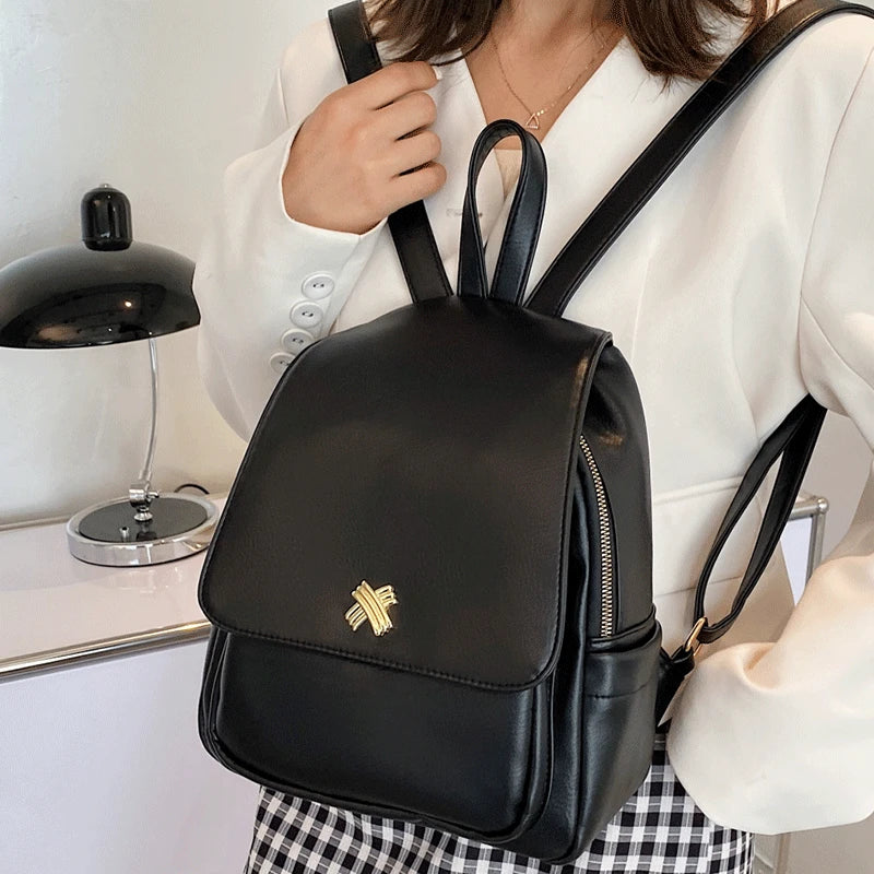 Solid Women Backpacks Female Casual Travel Backpack Ladies Bagpack