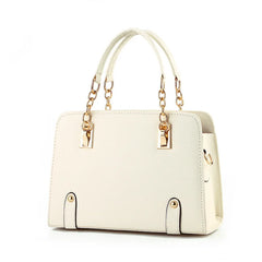 Pink Leather Handbag Large Capacity Women Shoulder Bag