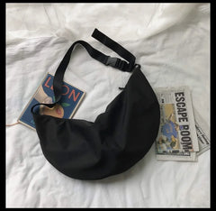 Solid Zipper Women's Nylon Hobo Crossbody Shoulder Bags Large Tote Purse