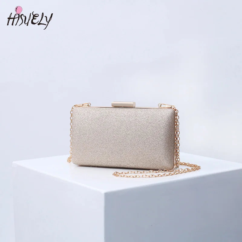 Glitter Banquet Party Wallet Chain Clutch Shoulder Bag