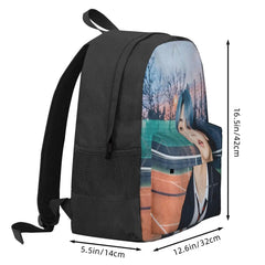 Soobin Backpacks Men's and Women's Print Backpack with Zip Pockets