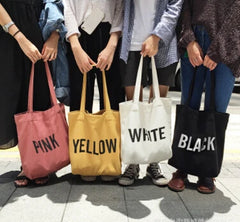 South Korea Canvas Bag Autumn Wild Small Fresh Large Capacity Hand Bag