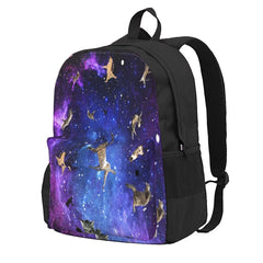 Space Cats 2 Backpacks Men's and Women's Anime Bag