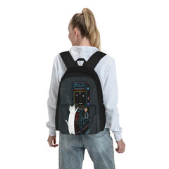 Space Cats Pew Pew Backpacks Men's Women Anime Backpack Female