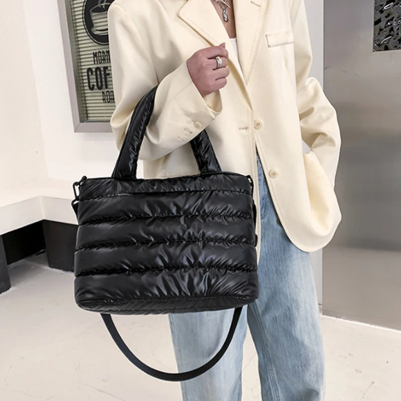 Space Cotton Shoulder Bag Large Capacity Tote Bag Pillow Bag