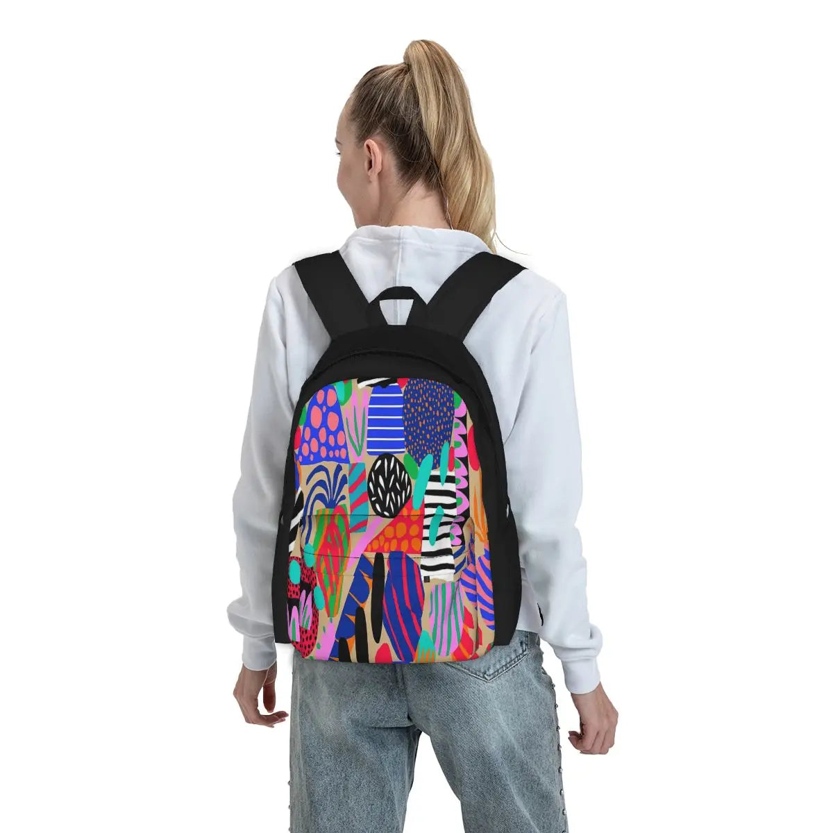 Vintage Space Garden Zipper Backpack Men Women