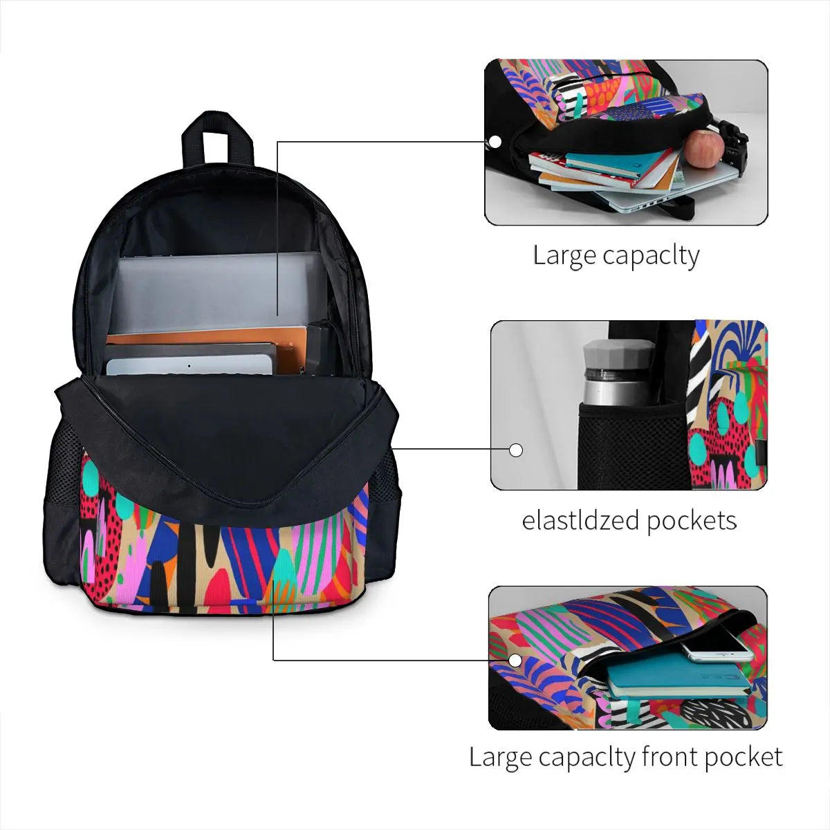 Vintage Space Garden Zipper Backpack Men Women