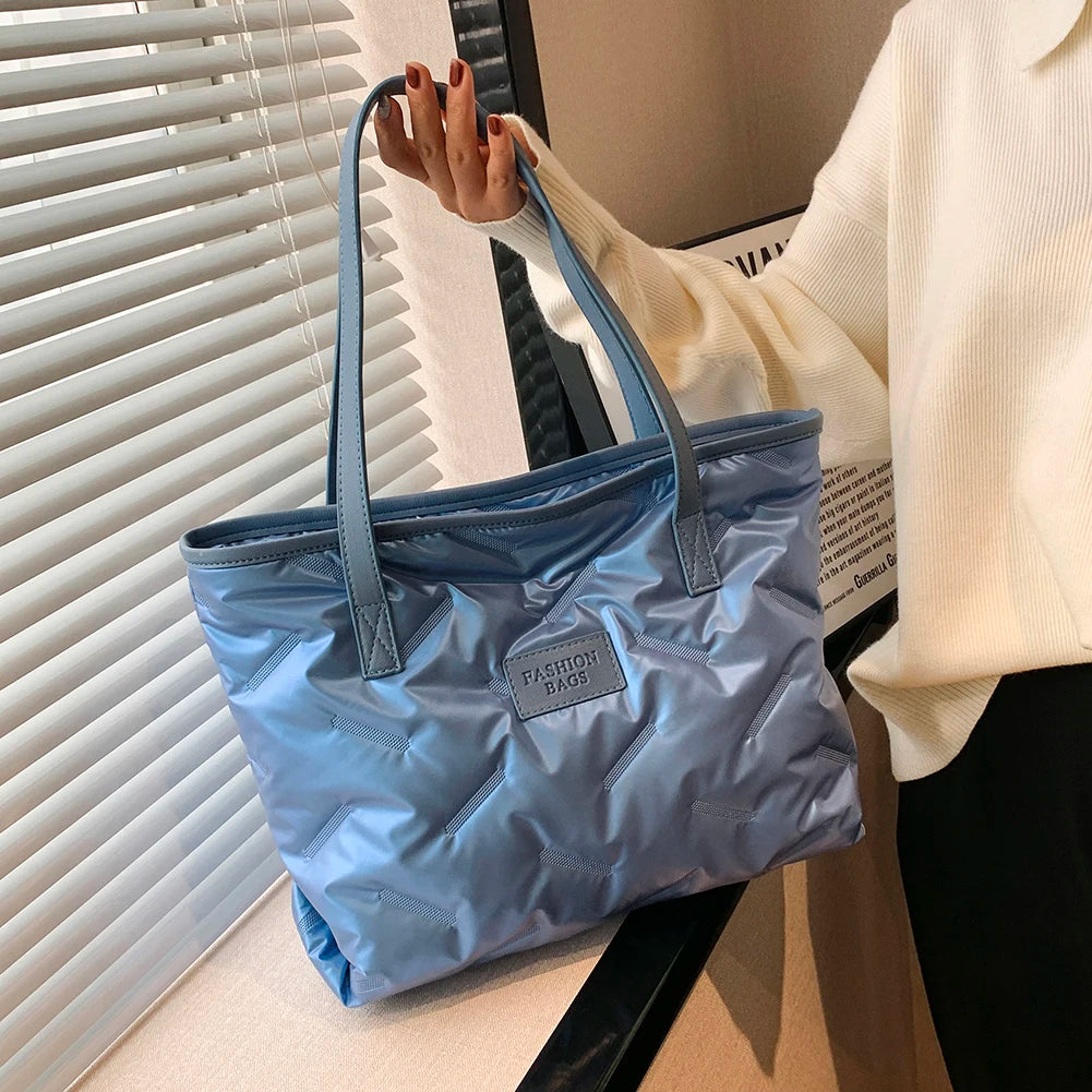 Winter Nylon Down Shoulder Bag for Women