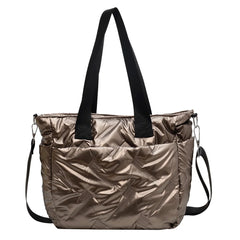 Space Quilted Bag Women Shoulder Handbag Winter Padded Female Cros