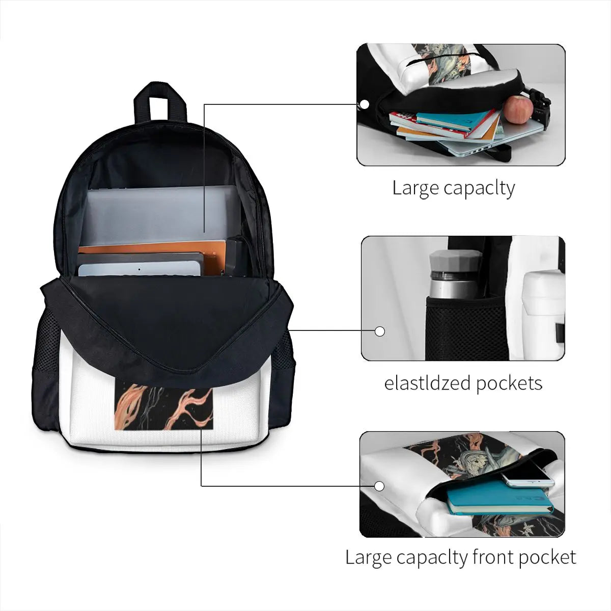 Space Whales Backpacks Men's and Women's Bags