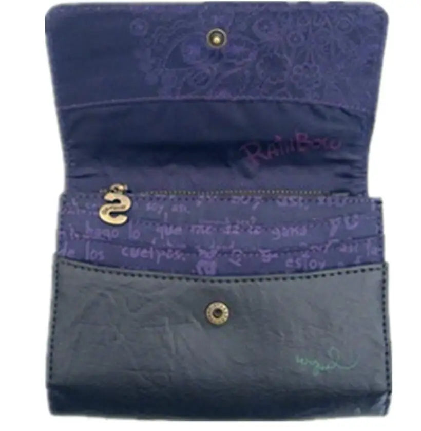 Spain embroidered butterfly openwork wallet