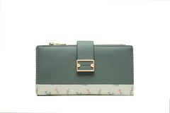 Print Women's Long Zipper Wallet Buckle Handbag
