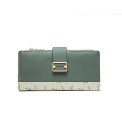 Print Women's Long Zipper Wallet Buckle Handbag