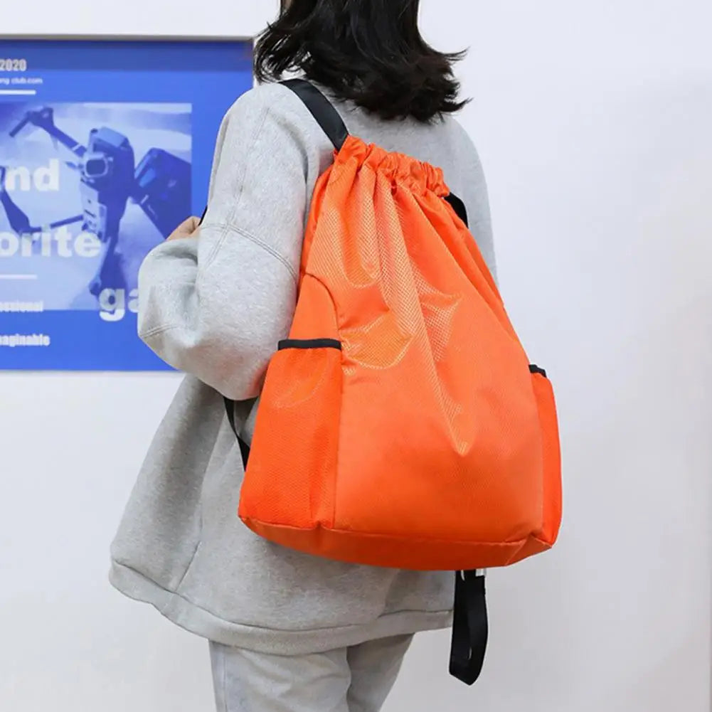 Solid Sports Backpack Water Repellent Fabric Travel Backpack