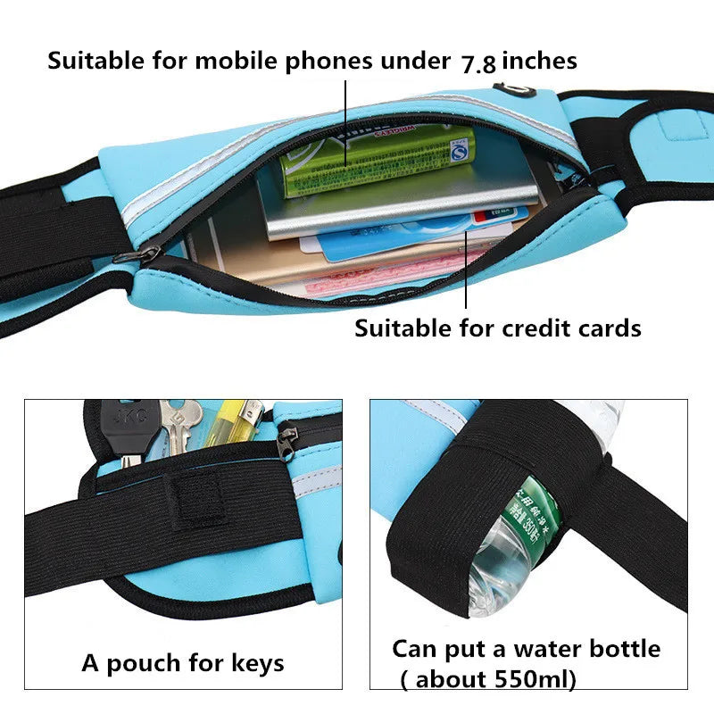 Waterproof Running Waist Bag Outdoor Jogging Cycling Pack