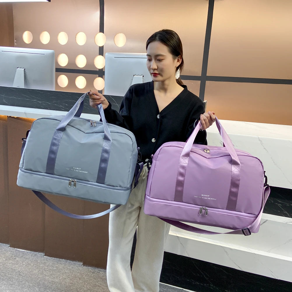 Waterproof Nylon Gym Bag Large-capacity Clothes Storage