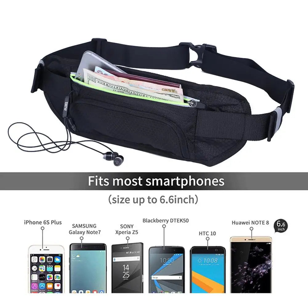 Sports Outdoor Running Fitness Waist Packs Bags Water Bottle Waterproof Nylon