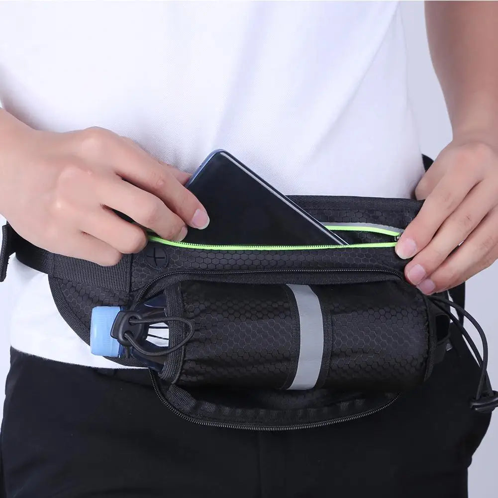 Sports Outdoor Running Fitness Waist Packs Bags Water Bottle Waterproof Nylon