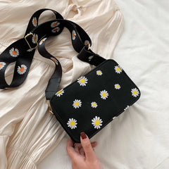Daisy Flower Shoulder Bag Western Style Chain Messenger Bag