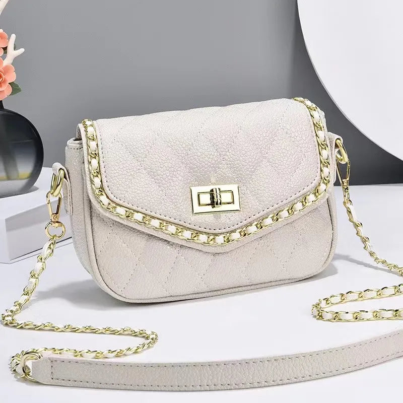 Women's Diamond Chain Bag Multifunctional Leather Ladies Bag
