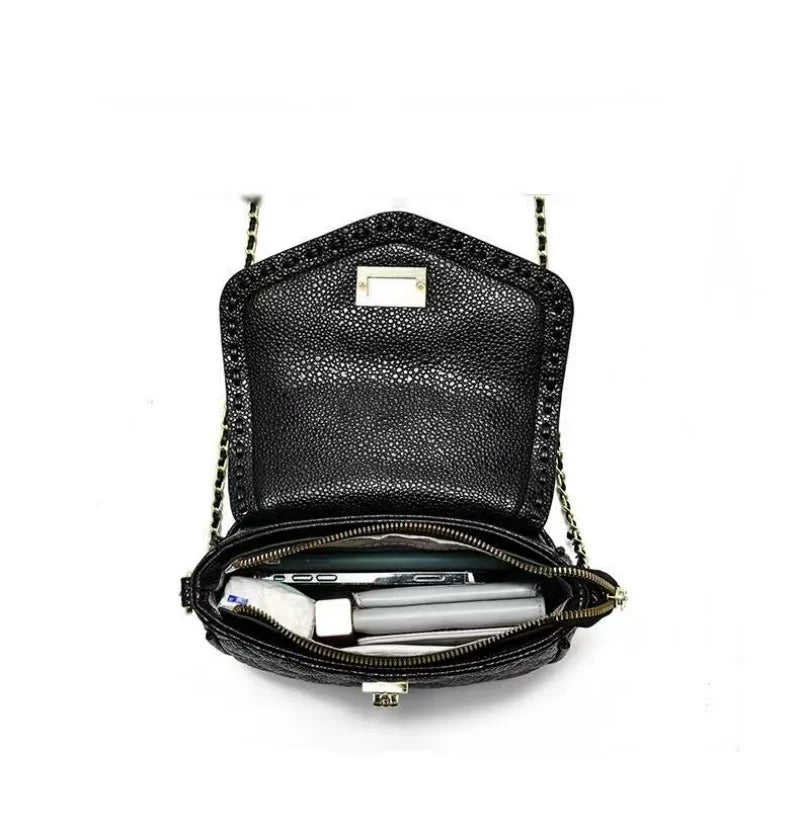 Women's Diamond Chain Bag Multifunctional Leather Ladies Bag