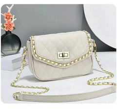 Women's Diamond Chain Bag Multifunctional Leather Ladies Bag