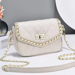 Women's Diamond Chain Bag Multifunctional Leather Ladies Bag