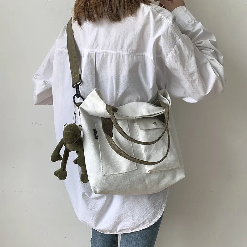 Canvas Tote Bag Women's One-Shoulder Handbag