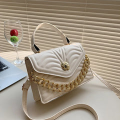 Spring Chain Handbags Casual Messenger Bag Solid Small Square Bag