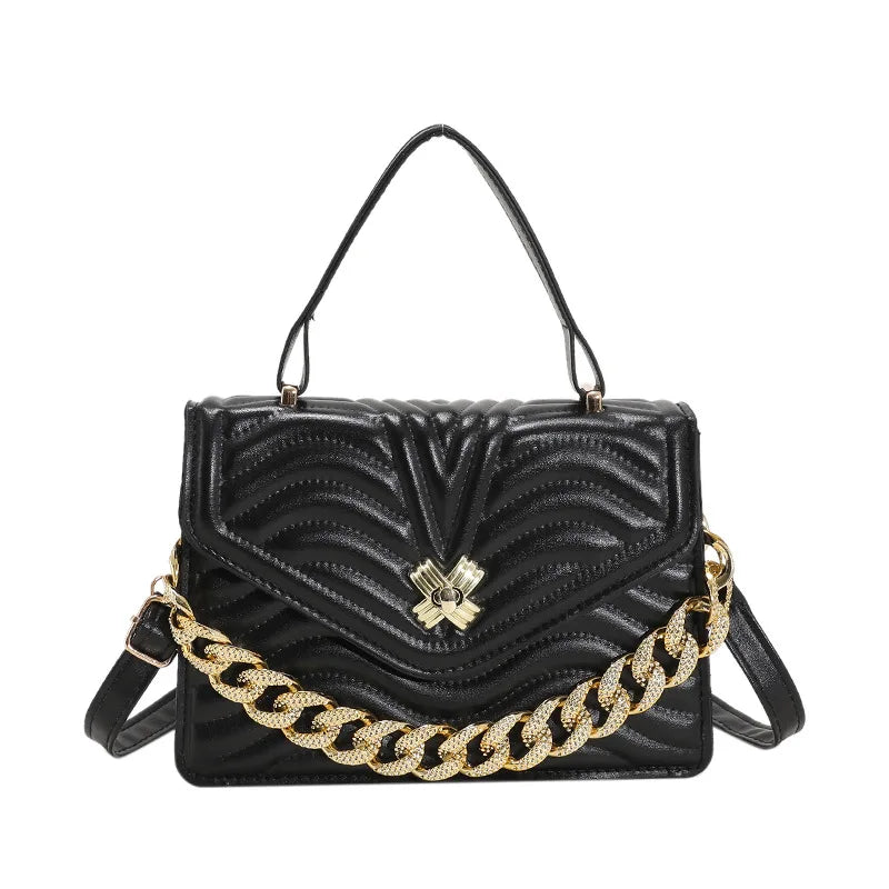 Spring Chain Handbags Casual Messenger Bag Solid Small Square Bag