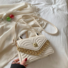 Spring Chain Handbags Casual Messenger Bag Solid Small Square Bag